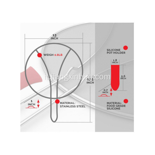 Protezione antispruzzo da cucina a maglia ultra fine 13 pollici